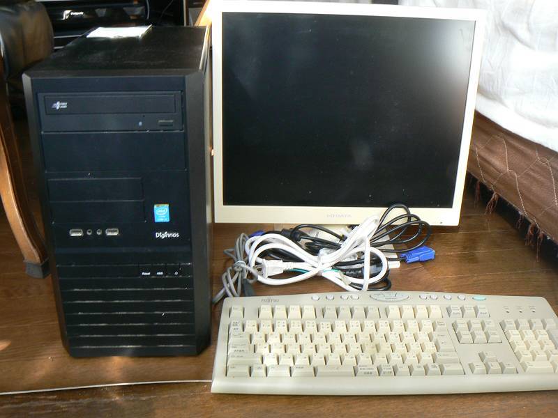 パソコン Win8.1 Diginnos CPU i3-4130 4GB intel ディスプレイ LCD-AD191SW I-O DATA 中古 拍卖