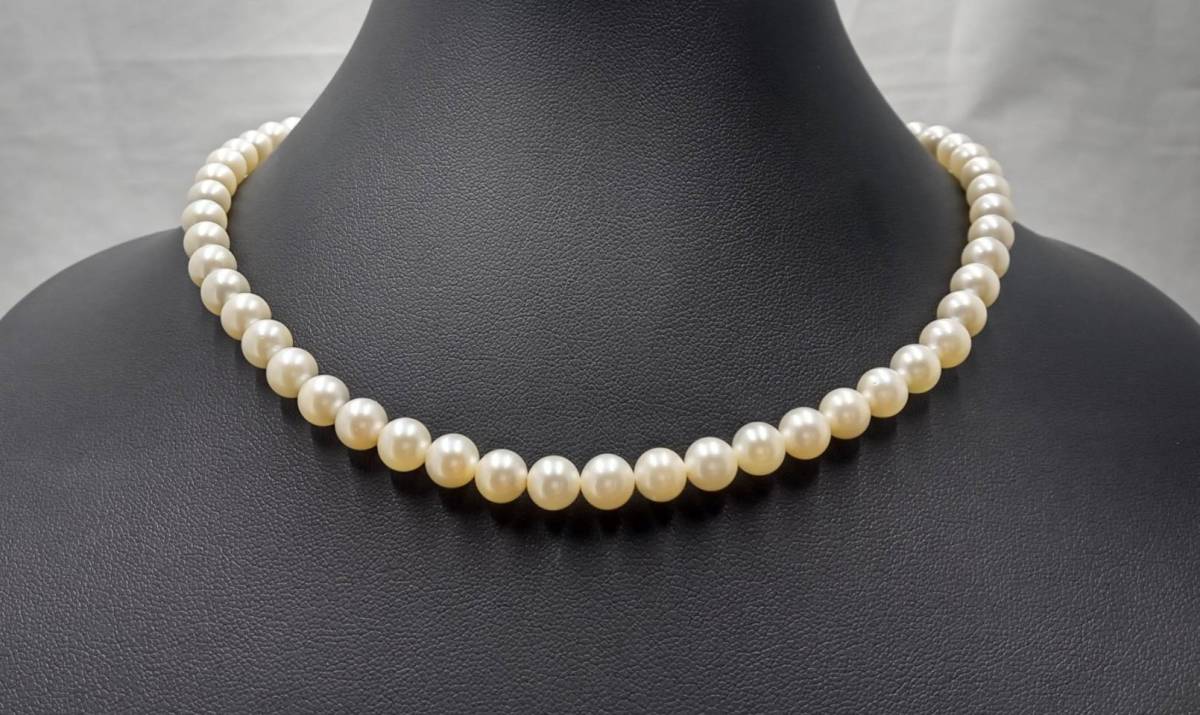 シルバー アコヤ真珠 6.5-7.0mm ネックレス 40.5cm拍卖