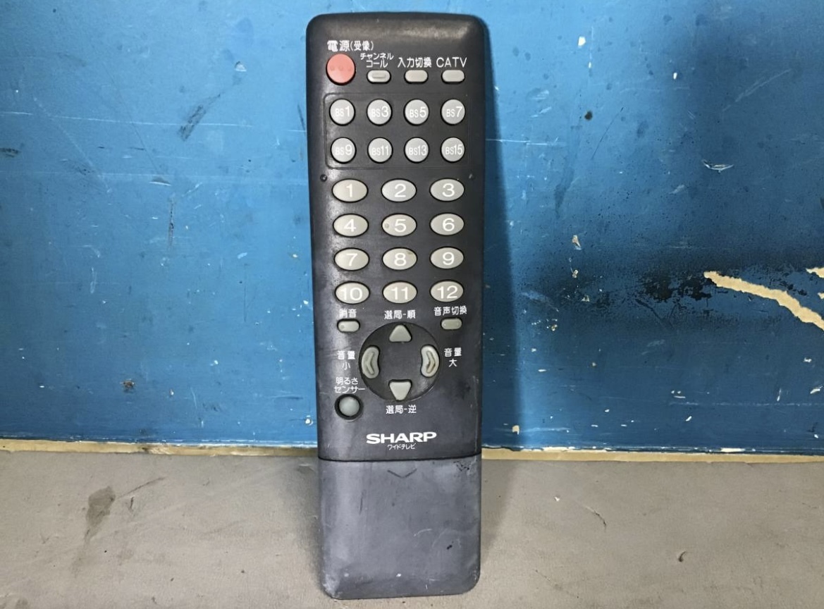 ★岐阜発 18.△SHARP/ワイドテレビ用リモコン△G1248SA/赤外線通信のみ確認/液晶テレビ/傷汚れ色褪せ有り/現状品 R5.6/9★拍卖