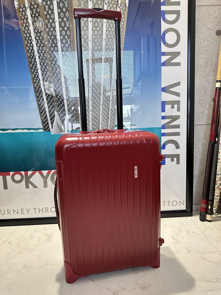 【即決/即納】!美品!機内持ち込み! RIMOWA リモワ SALSA 2輪 スーツケース キャリーケース レッド 赤 縦開き 815.52 本物拍卖