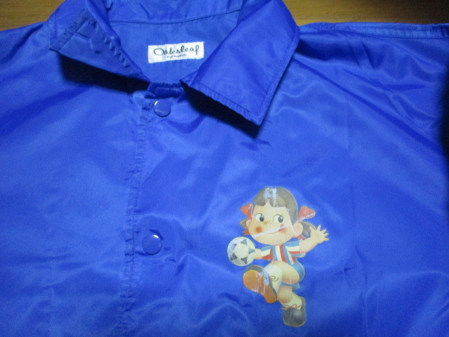 希少 ペコちゃん ジャケット ジャパンブルー ナイロン サッカー オンワード製 正規品 不二家 コレクター レア 即決あり拍卖