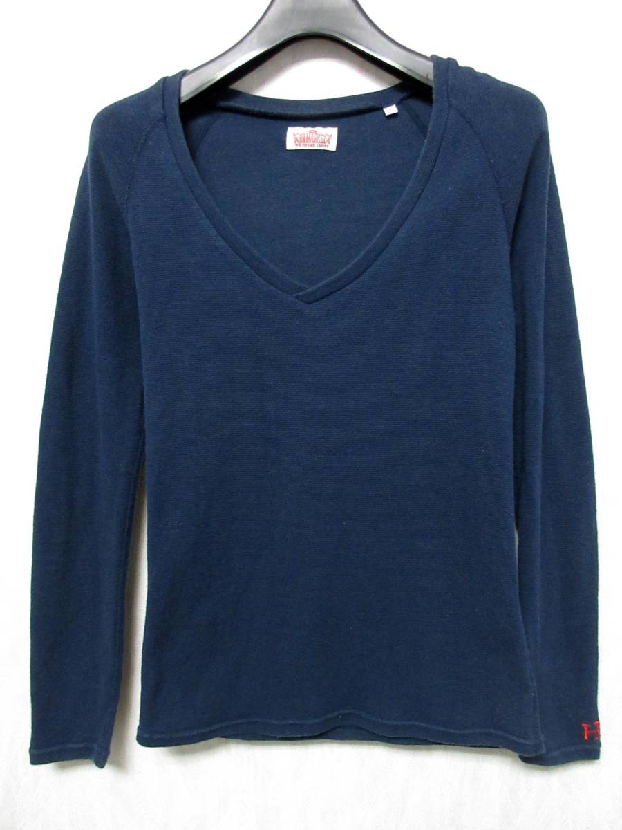 ハリウッドランチマーケット Vネック 長袖 カットソー 紺 ネイビー 1 【クリックポスト】 東6899拍卖