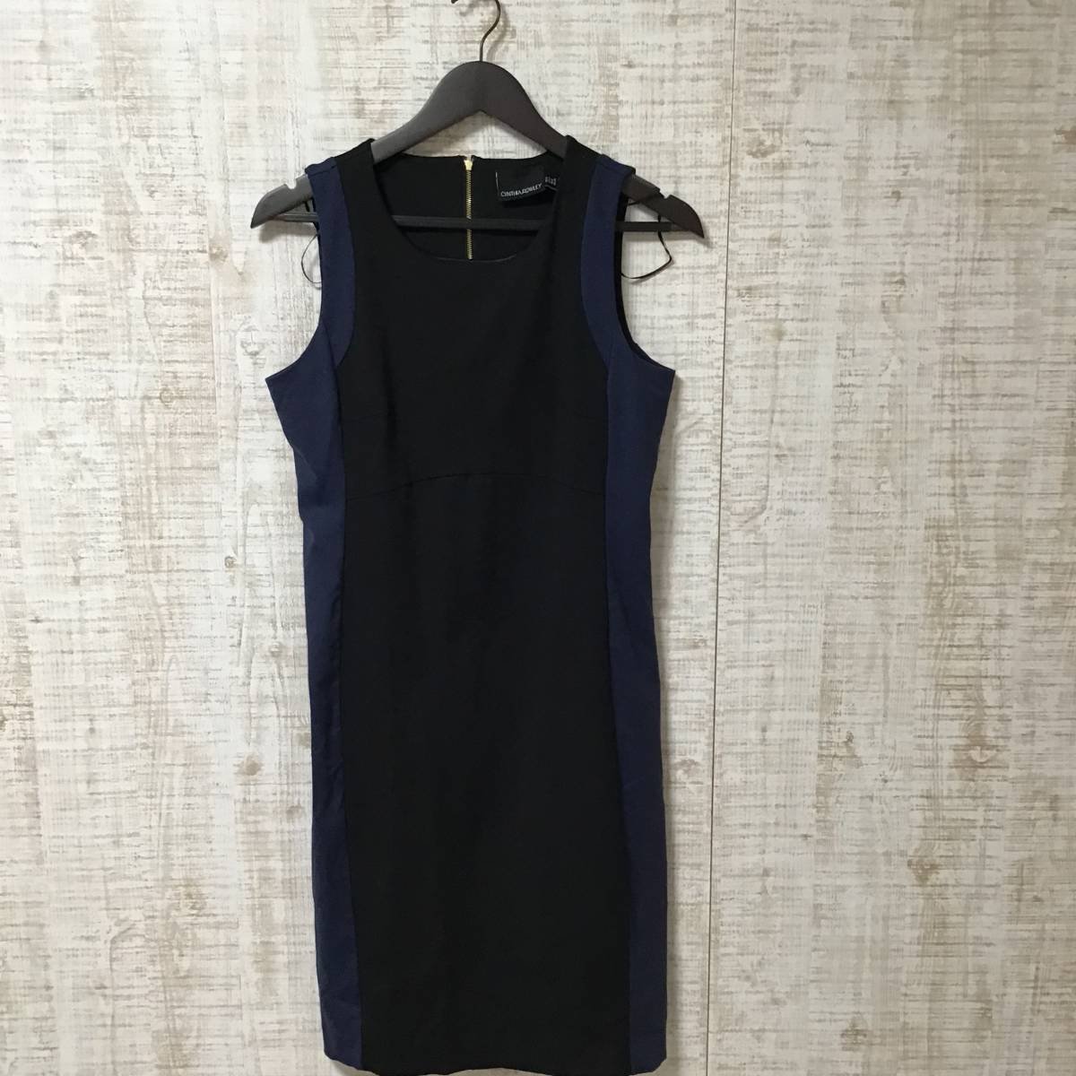 A472◇Cynthia Rowley | シンシア ローリー ワンピース 美品 ブラック×ネイビー US4拍卖