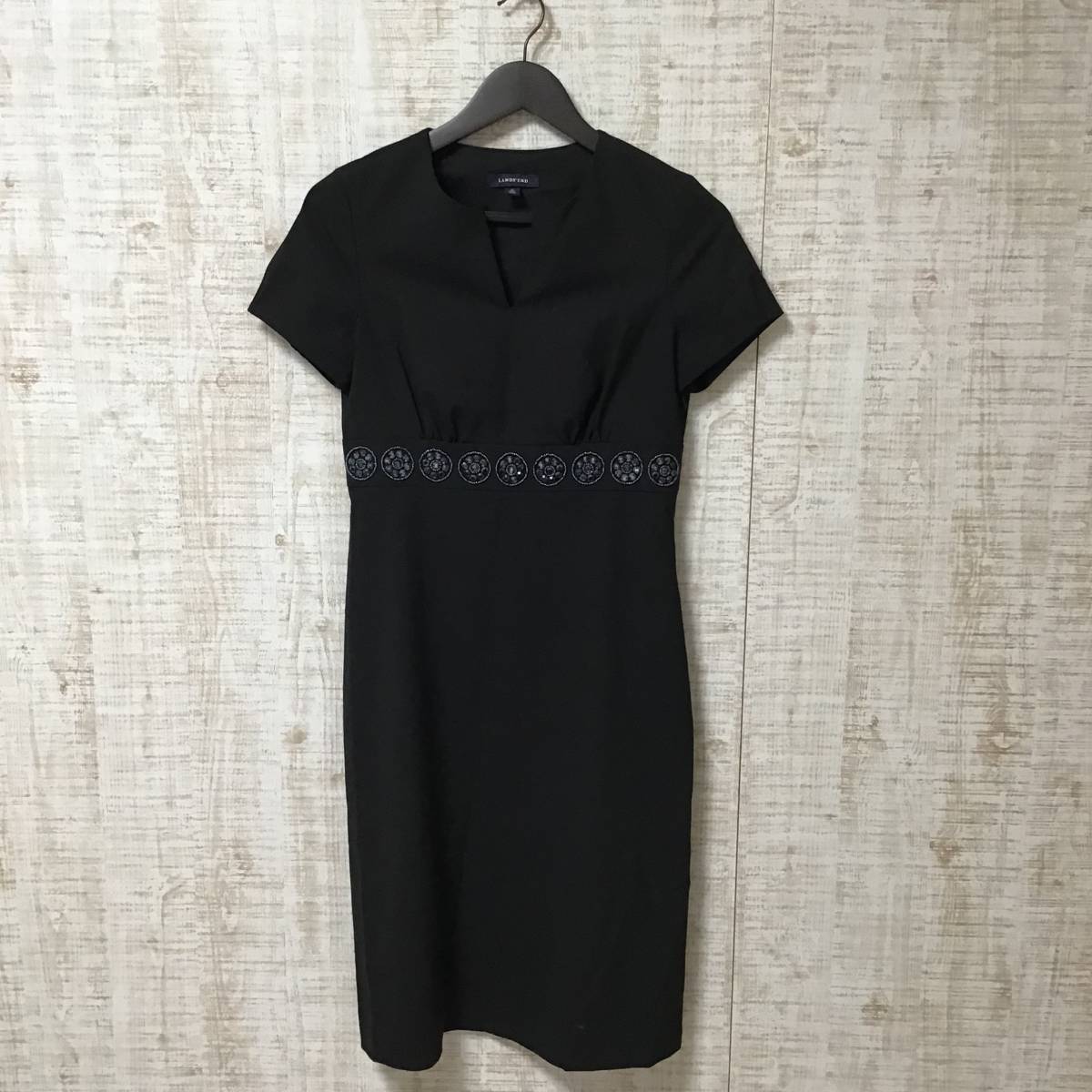 A335◇LANDS' END | ランズエンド ワンピース 黒色 美品 サイズ7拍卖
