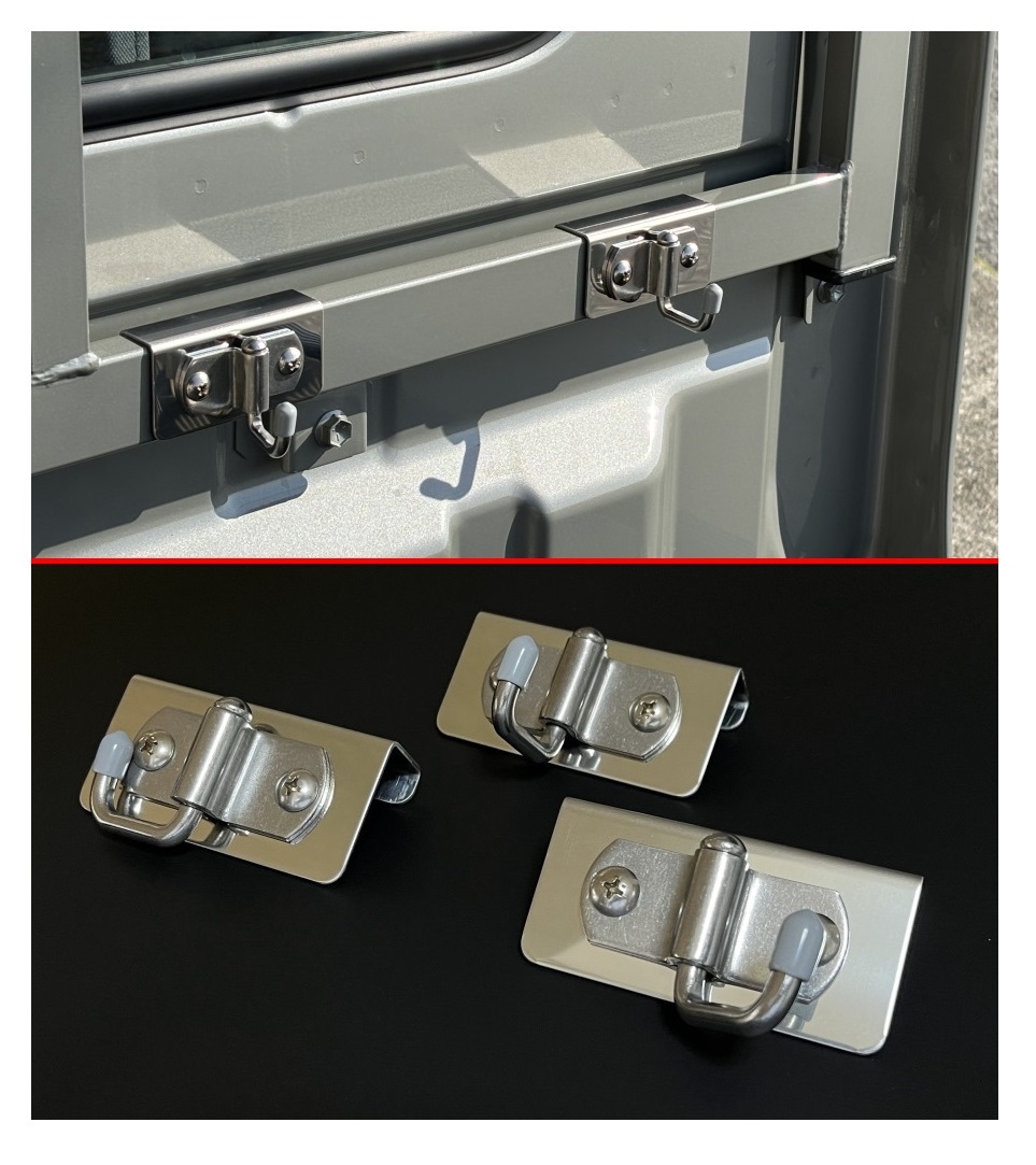 ★軽トラ キャリィトラック DA16T 荷台鳥居用 多目的フック(ステンレス) 3個SET 便利アイテム 拍卖