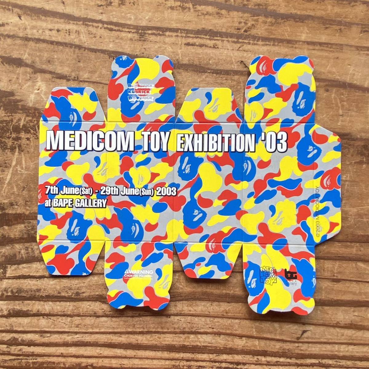【MEDICON TOY EXHIBITION 03 at BAPE GALLERY メディコムトイ ベイプ ギャラリー エイプ 非売品 フライヤー チラシ ベアブリック 希少】拍卖