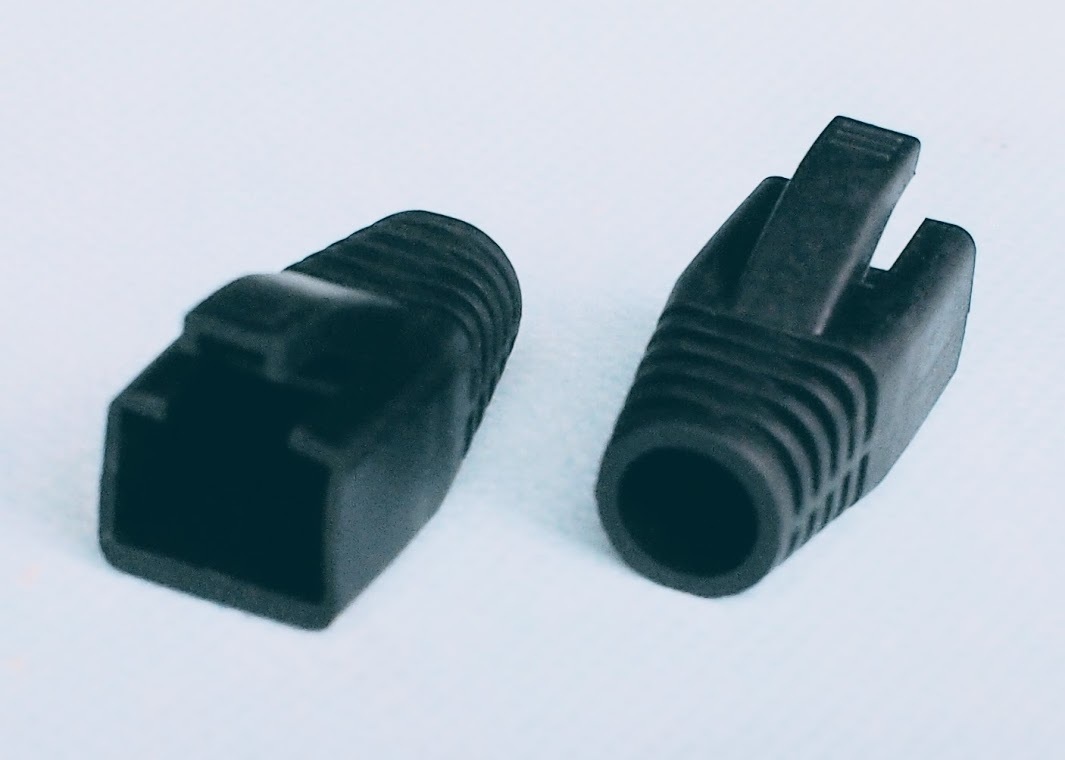 CAT.6A用LANブーツ 内径6.5mm 黒 10個 モジュラー保護カバー拍卖
