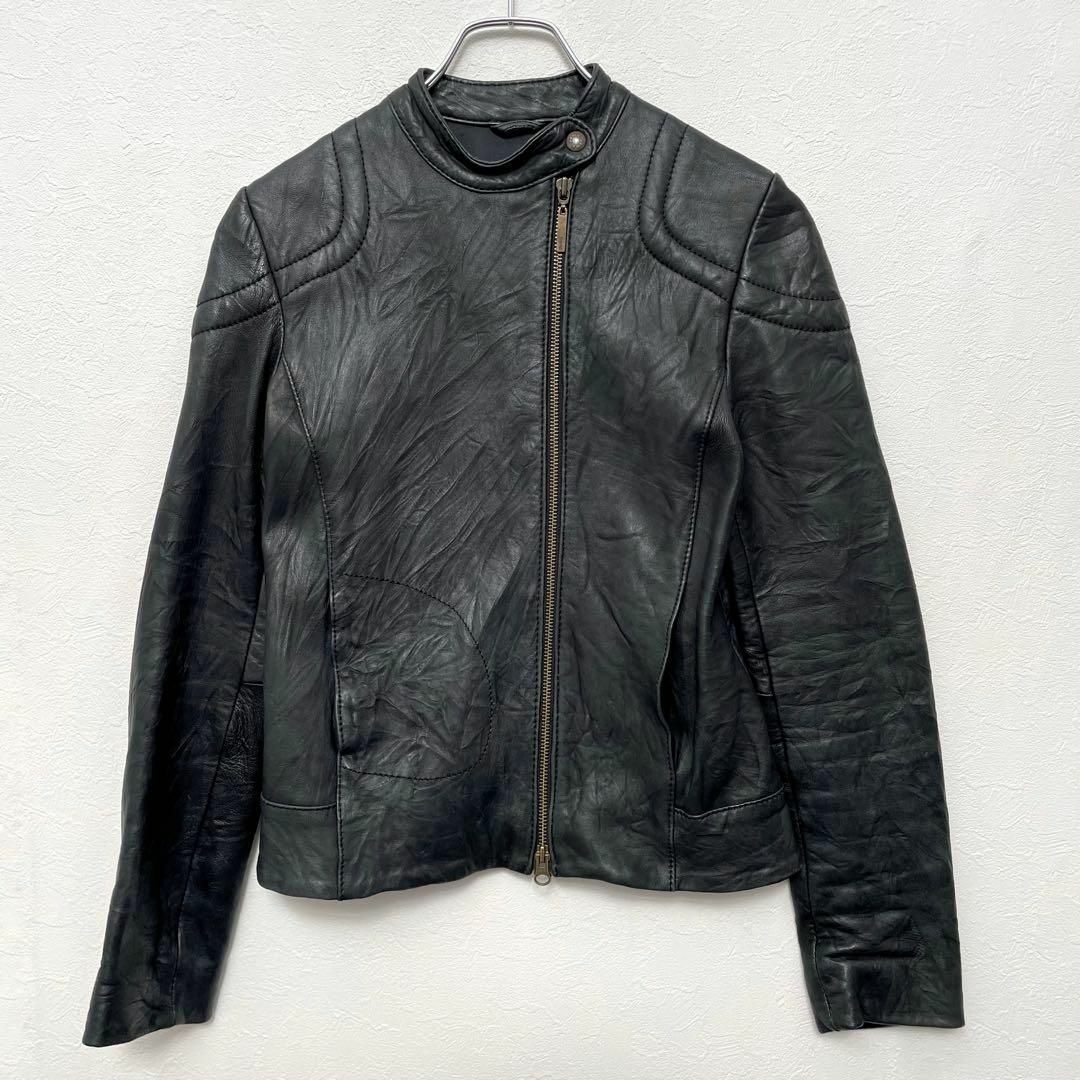 ドーマ DOMA レディース 本革 レザー シングル ライダースジャケット XSサイズ拍卖