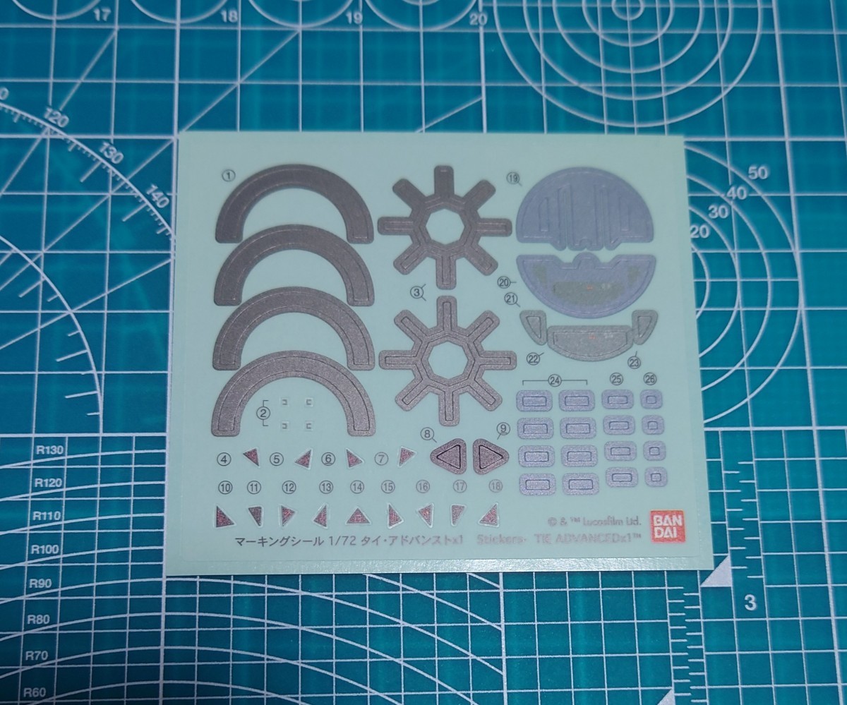 バンダイ スターウォーズ 1/72 タイアドバンスト x1 ステッカー拍卖