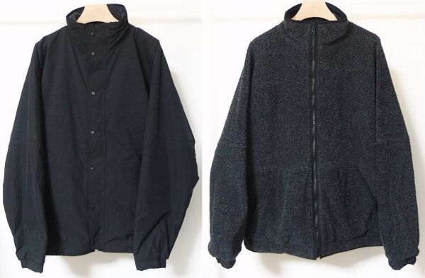 22AW Kaptain Sunshine キャプテンサンシャイン KS22FJK07 Wool 100% Fleece Nylon Reverse Blouson リバーシブル ブルゾン 40拍卖