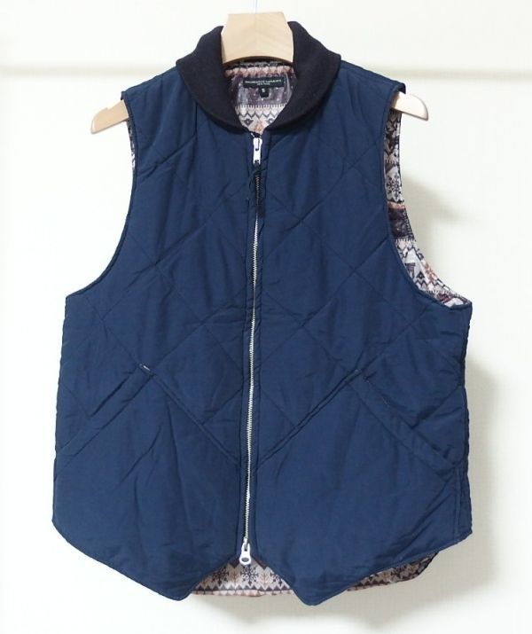 Engineered Garments エンジニアードガーメンツ Primaloft Liner Vest Nyco Poplin プリマロフト ライナー ベスト S 紺拍卖
