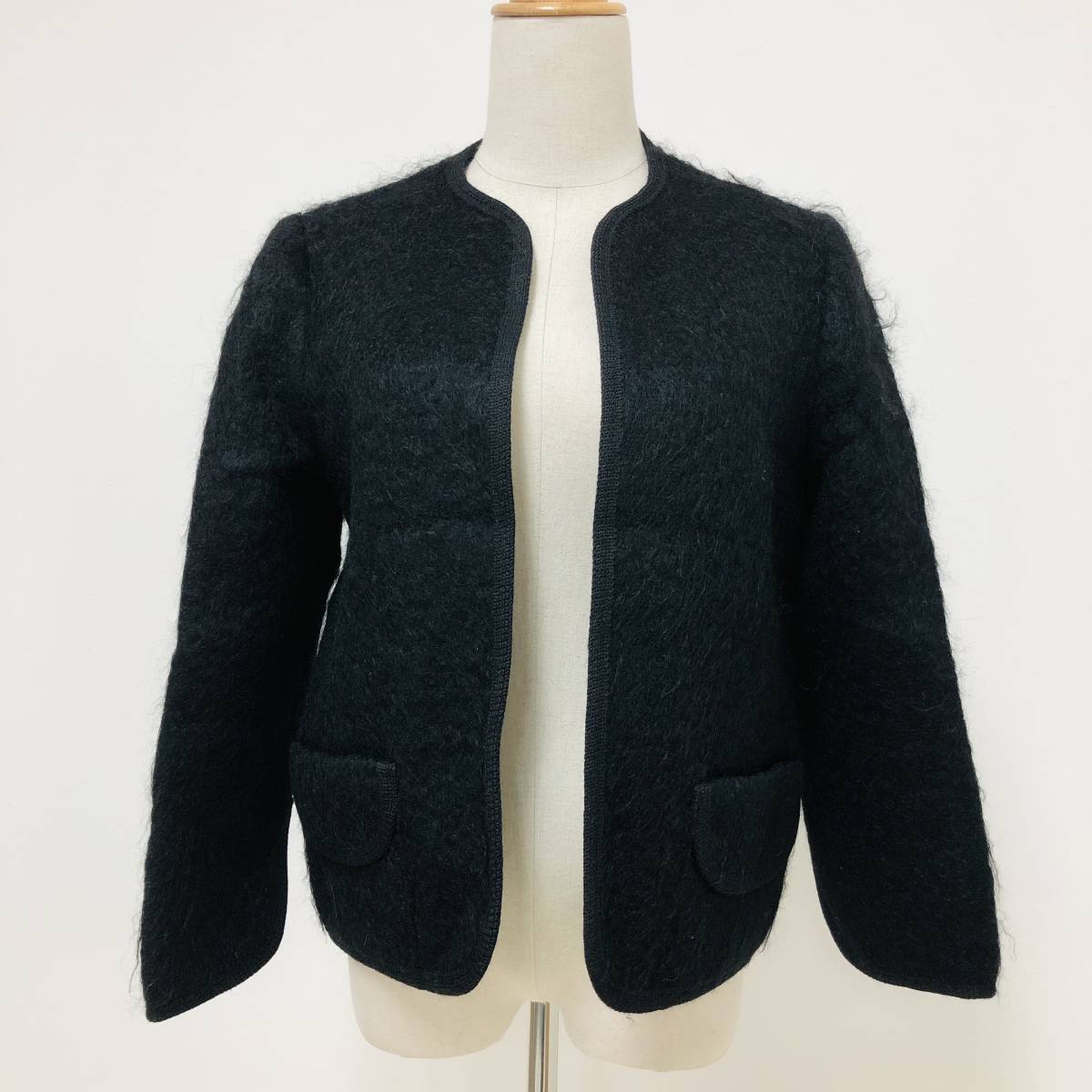 k2838 美品 Rannoch Designs ラノッチデザインズ ジャケット アウター ウール混 モヘヤ混 USA8 黒 レディース エレガントガーリーチック 拍卖