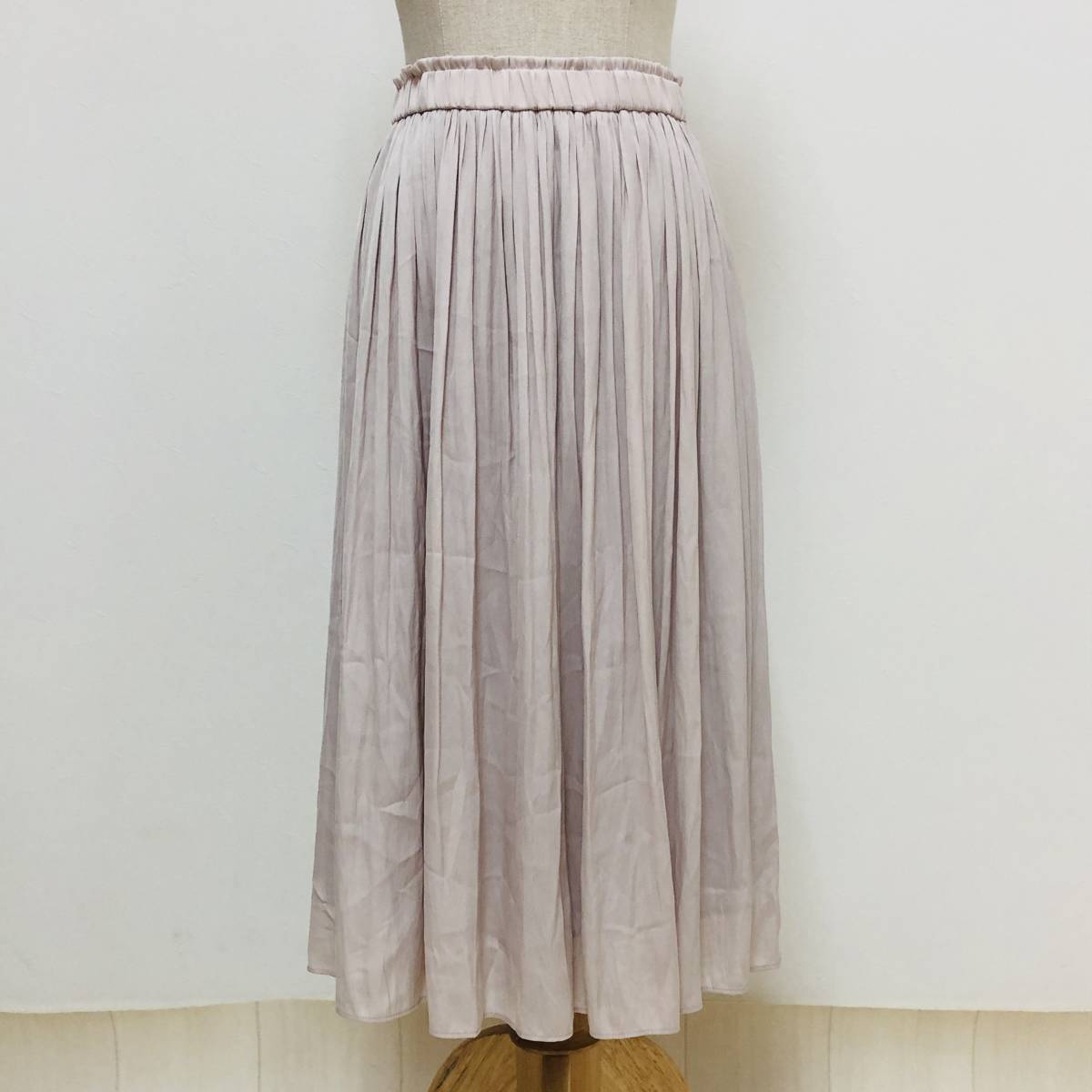 k2927 美品 monable モナブル スカート ミディ丈 ウエストゴム 薄手 裏地 サイズ38 アイボリー レディース ベーシックカジュアルスタイル 拍卖