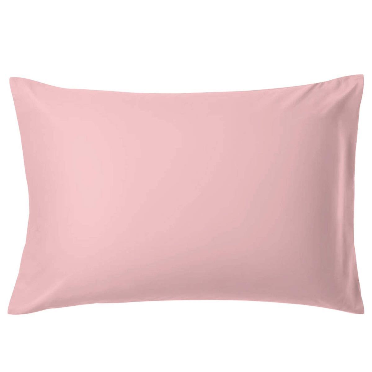 枕カバー 高級棉100% ピローケース ホテル品質 サテン織 300本高密度 抗菌 防臭 43×63cmサイズの枕に対応 (ライトピンク 68x48cm)拍卖