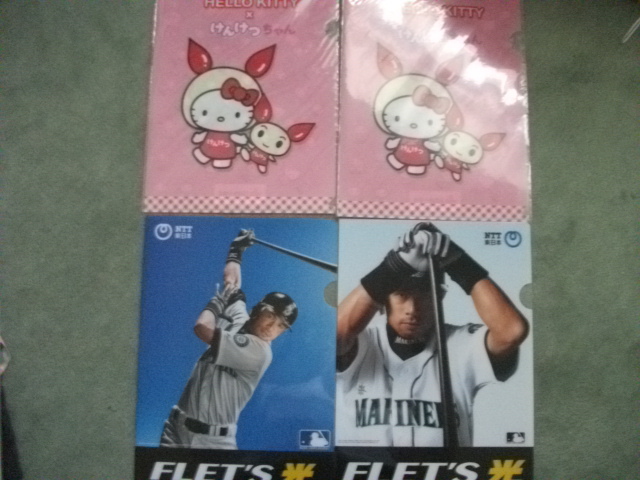 献血 クリアファイル×2  ハローキティ   ノベルティ 非売品  おまけ イチロー ファイル2枚付き拍卖