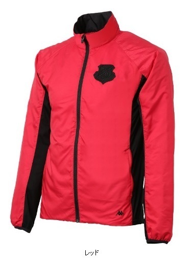 在庫処分! 送料無料! カッパ 【 Kappa 】 メンズ ジップアップ ブルゾン KG452OT13 レッド ポーチ付き L 【1669】拍卖