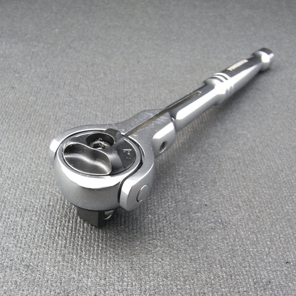 パワービルト コンパクトスイベルラチェットハンドル 差込角9.5 全長145mm ミニスイベルヘッドラチェット拍卖