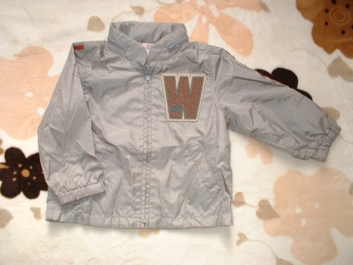 cl 即決☆ワスクWASK ベージュ 収納フード付き ジップアップジャンバー ロゴワッペン 格好いい拍卖
