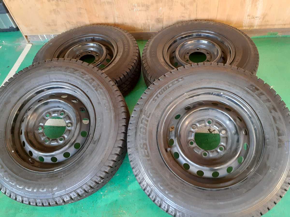 2017年製 ブリジストン VL1 バリ溝スタッドレス 200系ハイエース純正ホイール 195/80R15 107/105L LT 4本 6穴 139.7拍卖