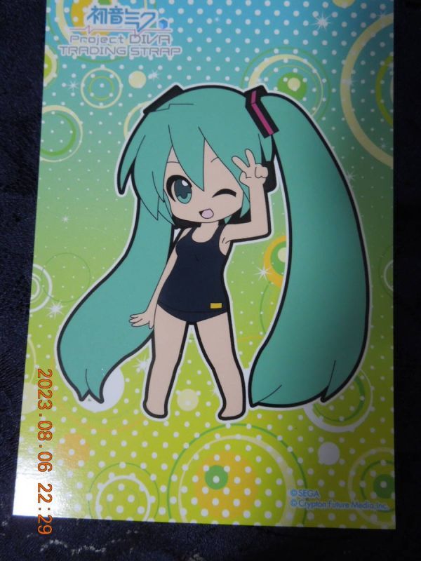 初音ミク -Project DIVA- トレーディングストラップ ポストカード / 非売品 イラストカード拍卖