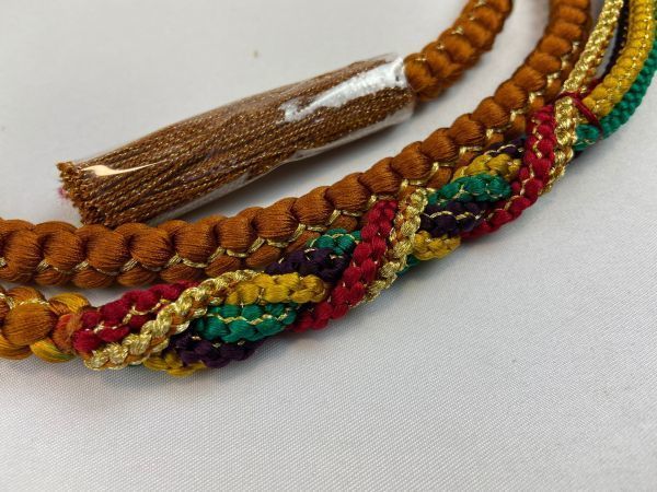 ▼三作▼新品税込 振袖用 正絹帯締め 帯〆 飾り組紐 13拍卖