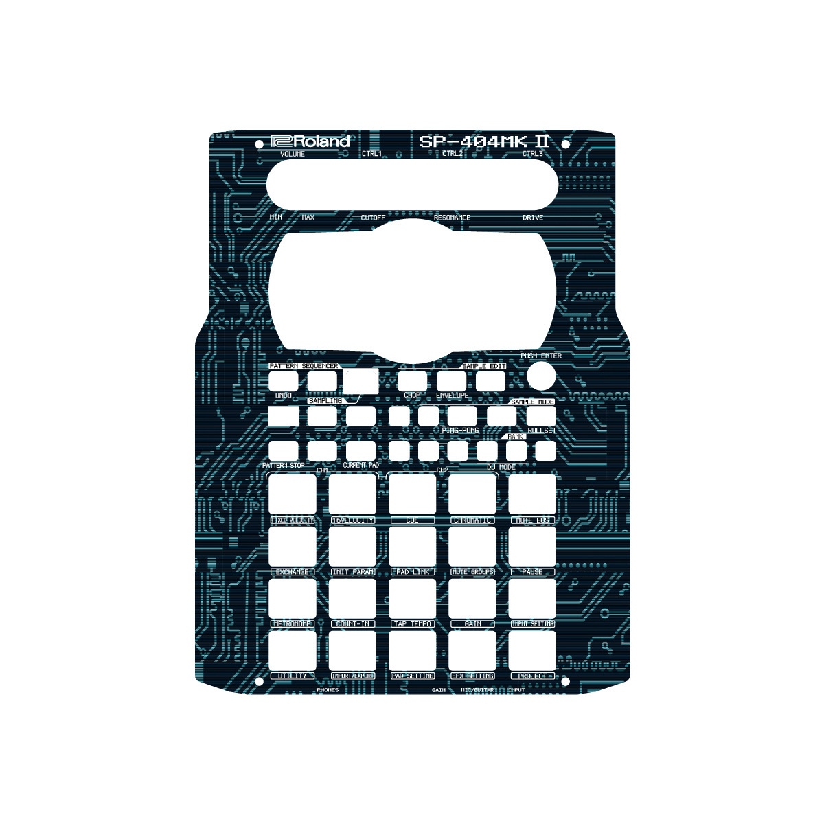ローランド SP-404MK2 カスタムスキン 基盤仕様 デジタル コンピューター スキンシール サンプラー Roland 本体は付属しません拍卖