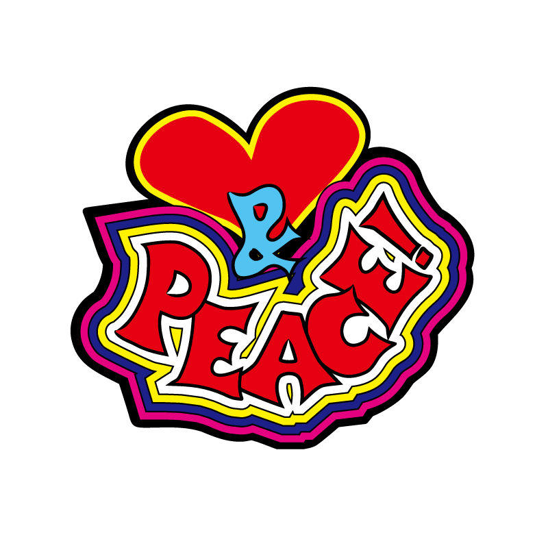 maniaccollections ラブアンドピース ステッカー love peace 車 バイク シール デカール バッチ PC ギター 防水 ヘルメット かわいい拍卖