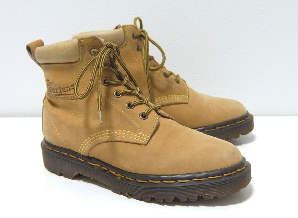 英国製 Dr.Martens ドクターマーチン 6ホールブーツ ヌバック キャメル UK4 イングランド製拍卖
