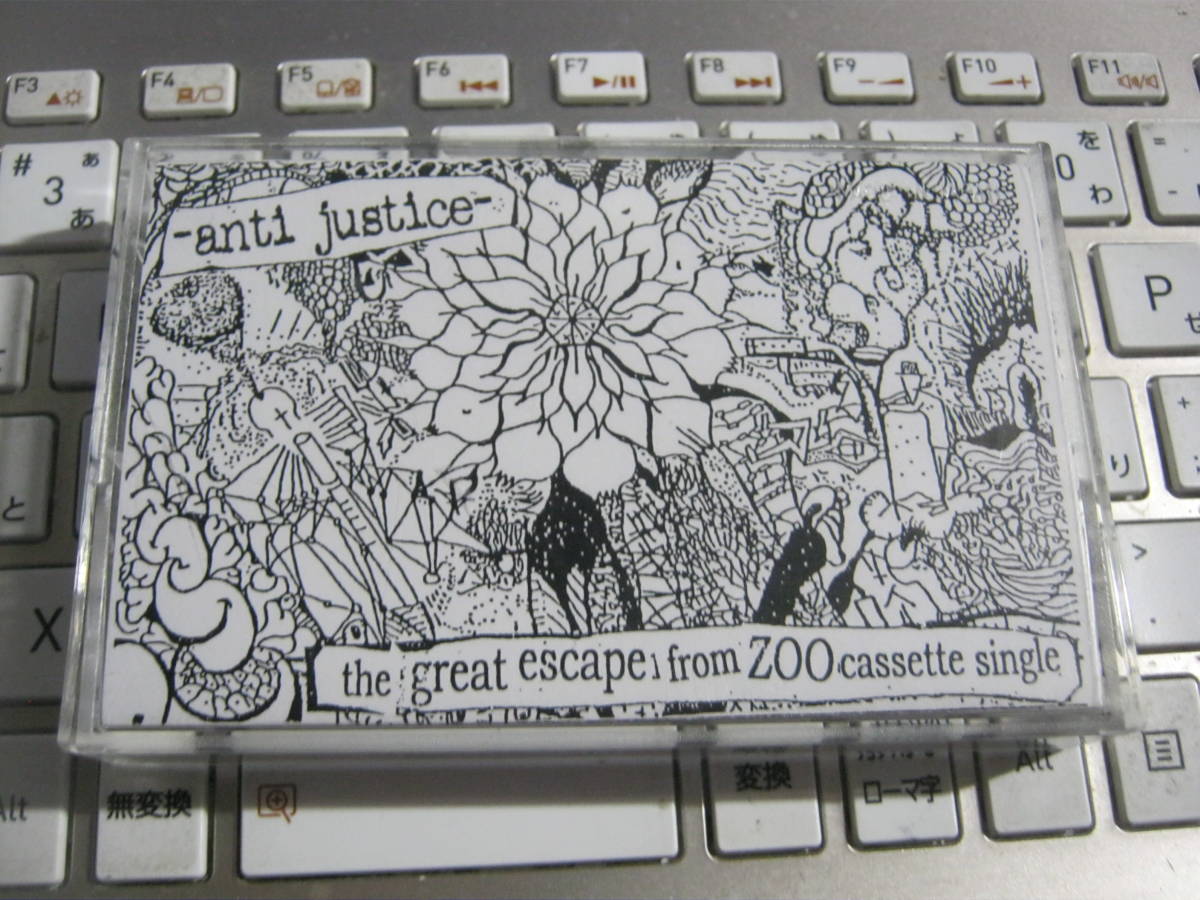 ANTI JUSTICE アンチジャス / THE GREAT ESCAPE FROM ZOO CASSETTE SINGLE DEMO TAPE 3曲入 Futures Evomo Sleep City Creep Vertical拍卖