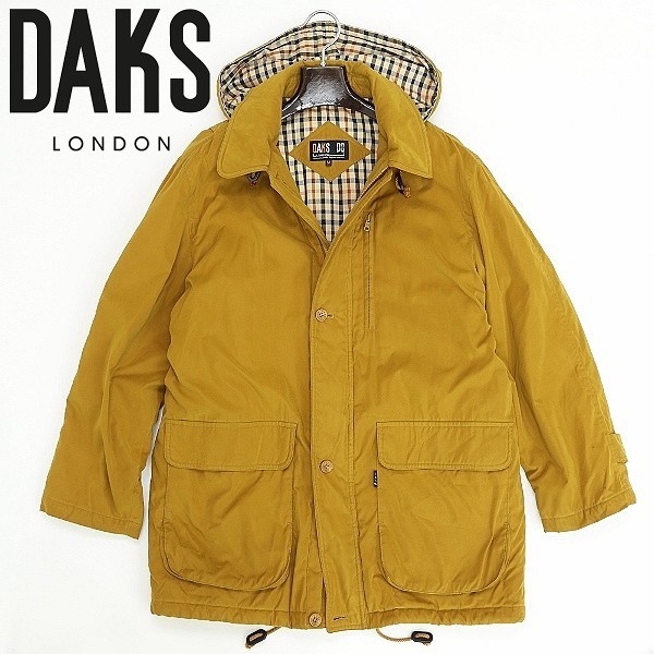 ◆DAKS GOLF ダックス 裏地チェック柄 中綿 フーデッド ジャケット M拍卖