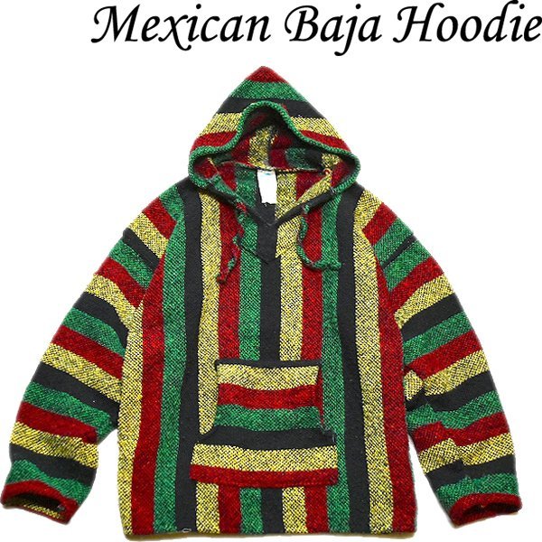 1点物◆本場ラスタカラー色メキシカンパーカー古着メンズSMレディースOK90sストリート/スポーツ/プルオーバージャケット黒赤緑黄色371373拍卖