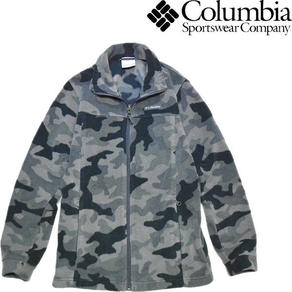 1点物◆コロンビア迷彩カモ柄フルジップフリースジャケット古着メンズXSレディースOKアメカジ90sストリート/スポーツ登山アウトドア371365拍卖