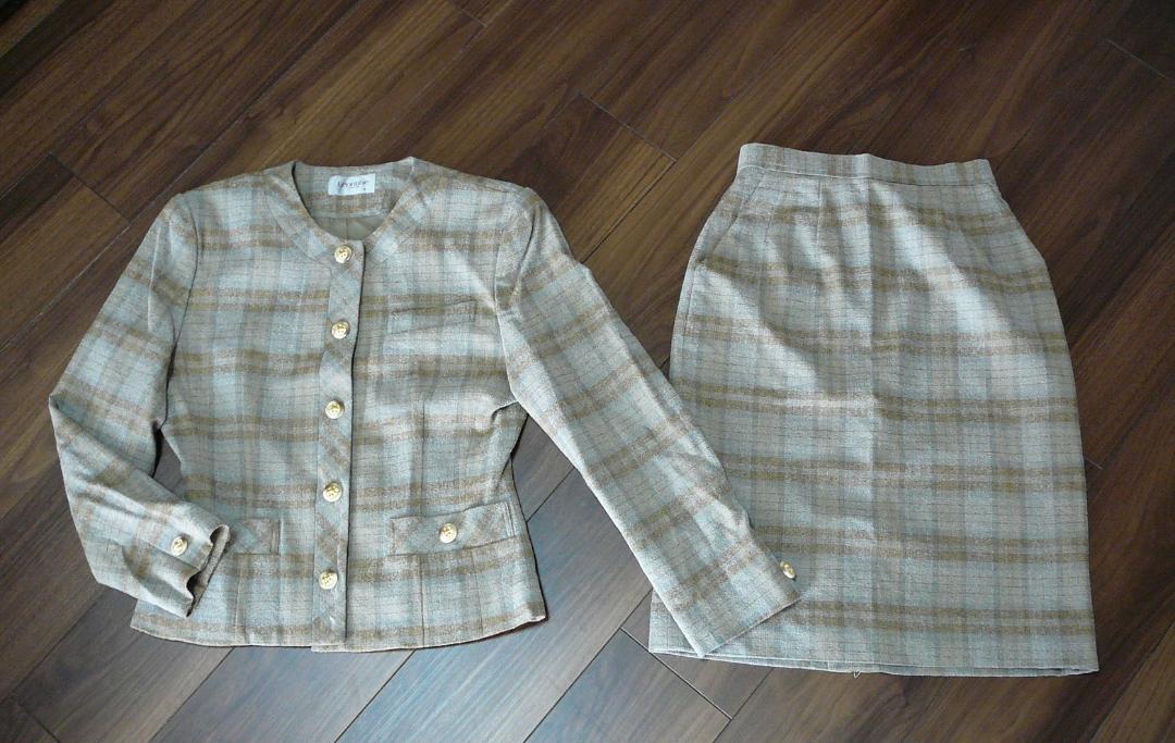 11号 2ピーススーツ OL制服 事務服 ユニフォーム コスプレ衣装 タグ付き未使用品拍卖