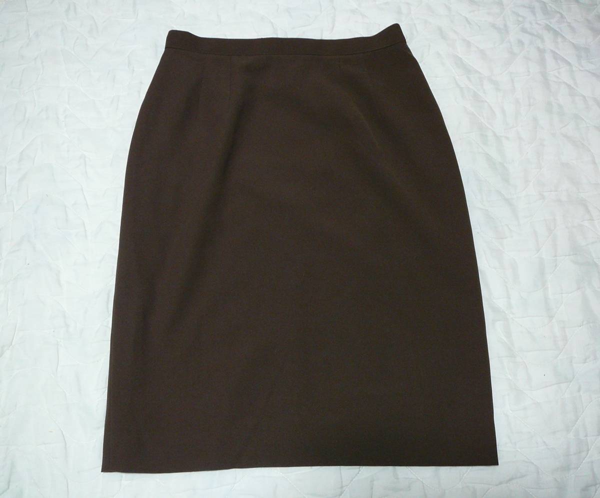 ●送料230円●11号 ダークブラウン系 タイトスカート OL制服 事務服 コスプレ衣装 未使用品拍卖