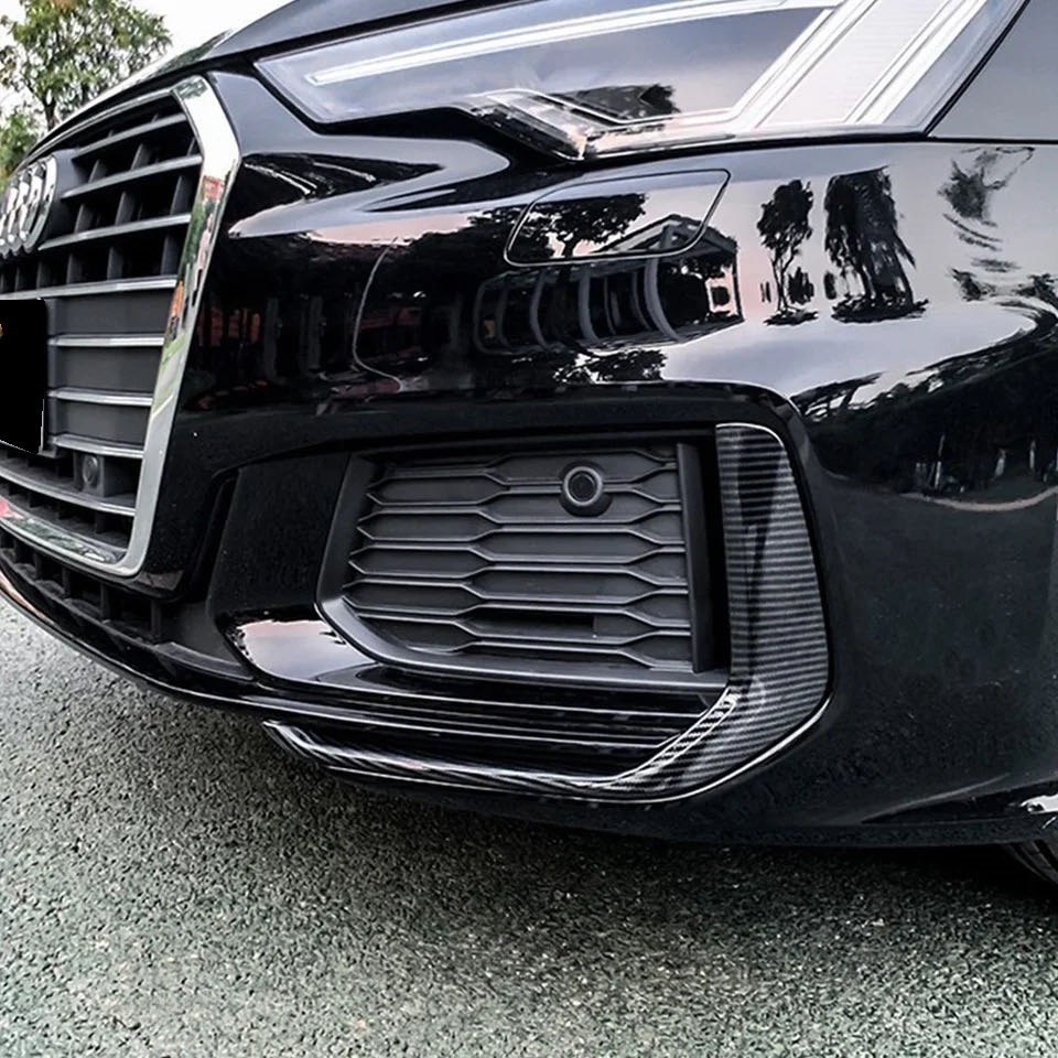 スポーティ全開♪ アウディ カーボン ルック フロントバンパー ガーニッシュ アウディ A6 A6アバント 40TDI 45TFSI 55TFSI Sライン拍卖