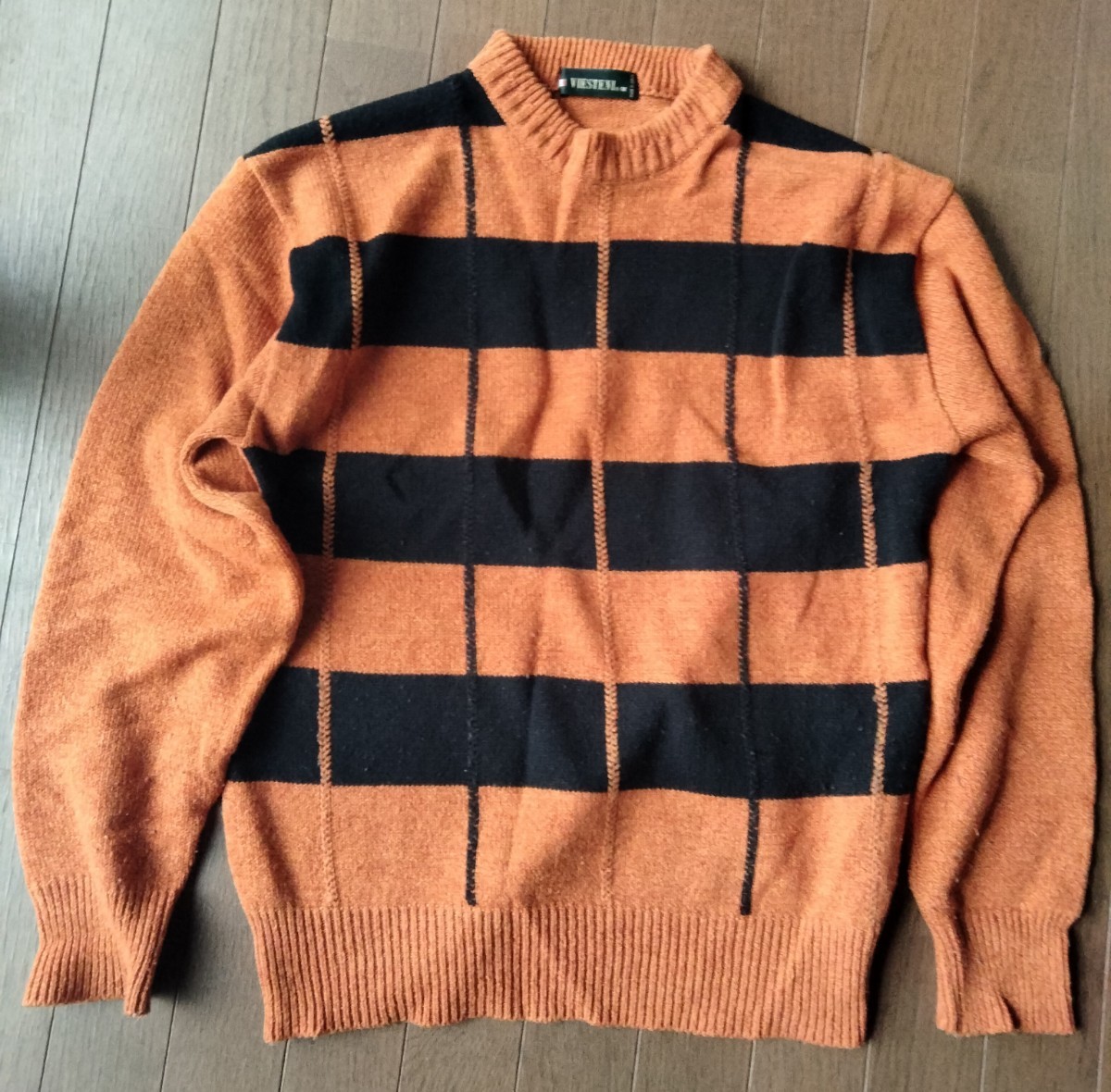 日本製 viesteni セーター ニット パターン柄 デザイン ウール 総柄 ビエスティーニ ヴィエスティーニ拍卖