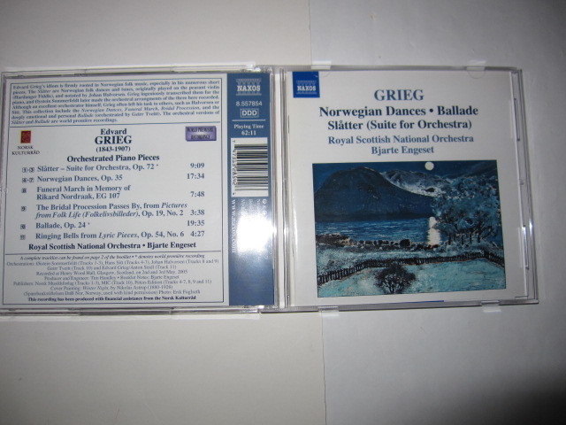 グリーグ:管弦楽作品集第2集/ピアノ曲の管弦楽用編曲集 ビャーテ・エンゲセット/ロイヤル・スコティッシュ管弦楽団 NAXOS拍卖