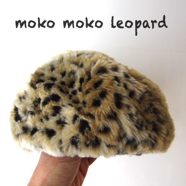 未使用品 ヒョウ柄のモコモコキキャップ拍卖