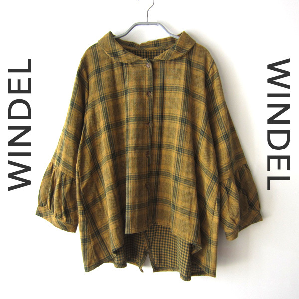 美品 WINDEL/ウインデル★ チェック柄 ゆったりサイズのシャツ拍卖
