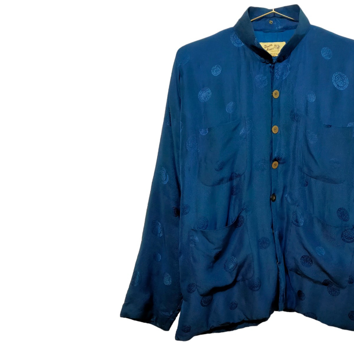 古着 double horse チャイナジャケット 中綿入り ヴィンテージ 70s 80s拍卖