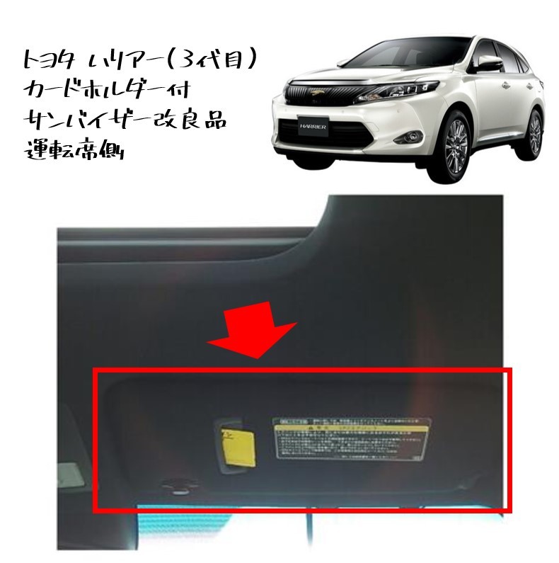 ◆新品 未使用 純正部品 トヨタ ハリアー 3代目 ハイブリッド カードホルダー付 サンバイザー 運転席側 在庫限り 希少 レア TOYOTA ◆拍卖