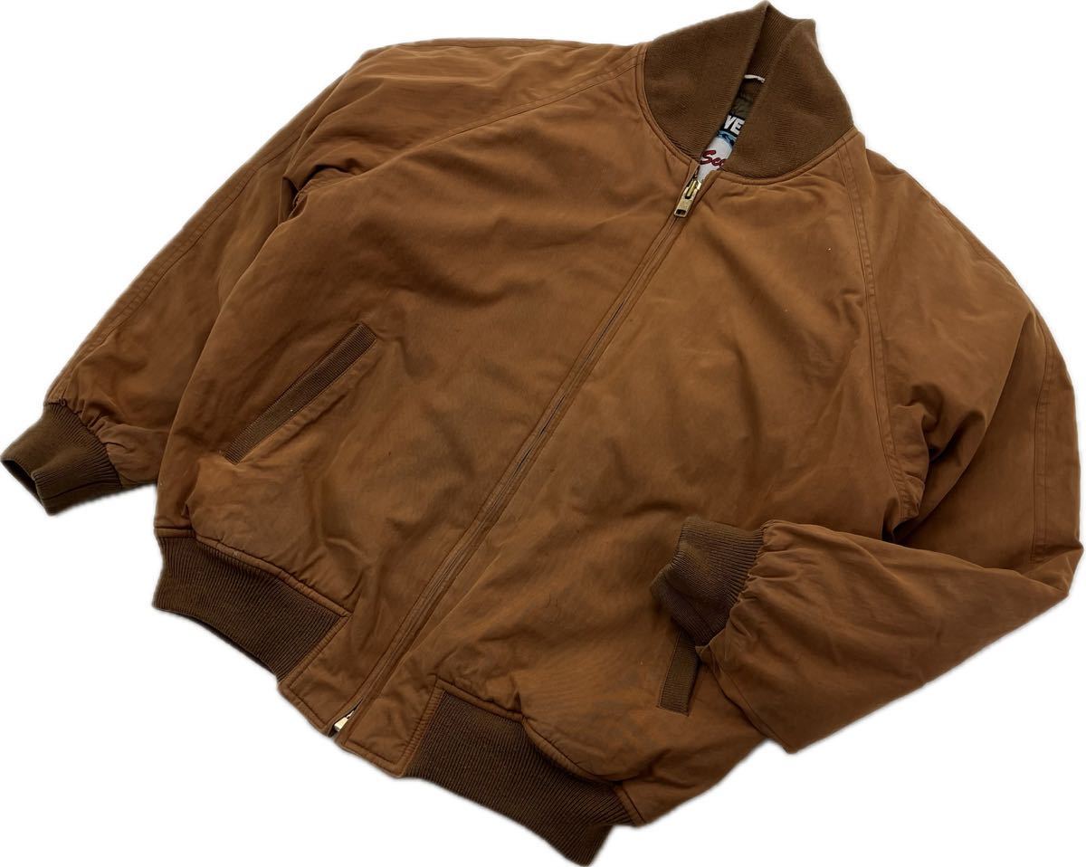 Hot Scoop ☆ ヴィンテージ 日本製 フライトジャケット ブラウン ブルゾン ブラウン フリー L相当 ミリタリー 古着 ホットスコープ■S2776拍卖