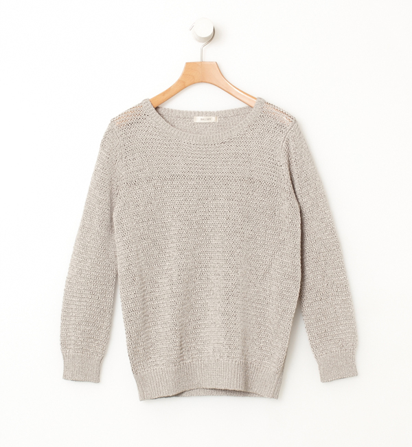 トゥモローランド テープヤーン ニット ライトグレー コットンニット ラメ メッシュ 定価19950円 ホワイトデー 。拍卖