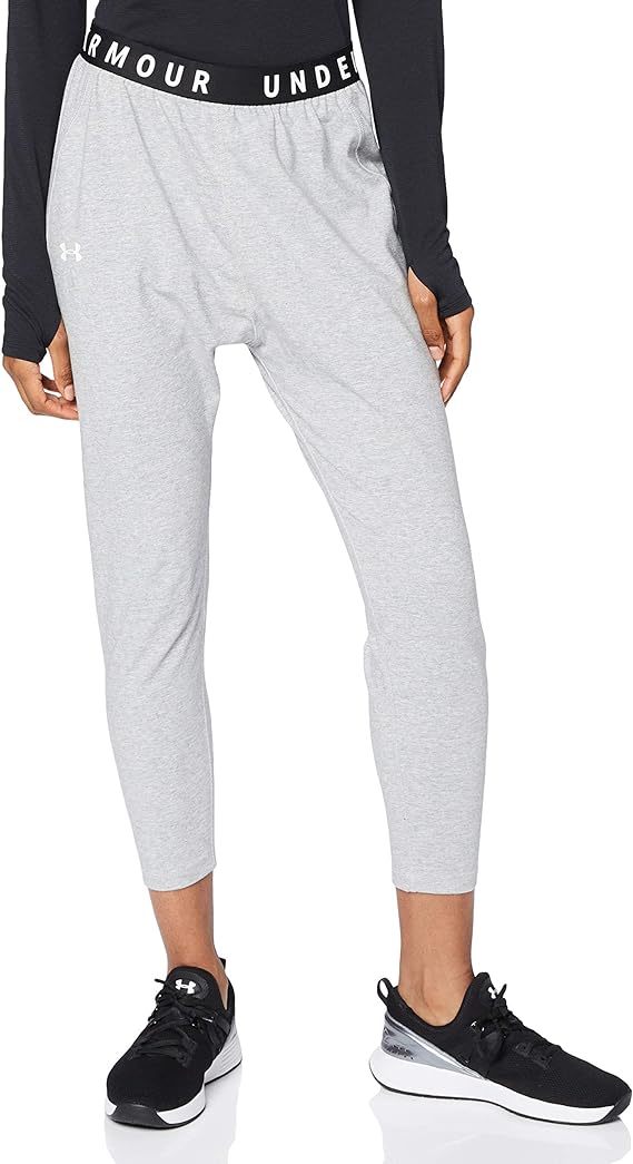 【KCM】Z-3under-218-XL★展示品★【アンダーアーマー】 レディース フェイバリットテーパード ロングパンツ 1320621 グレー サイズXL拍卖