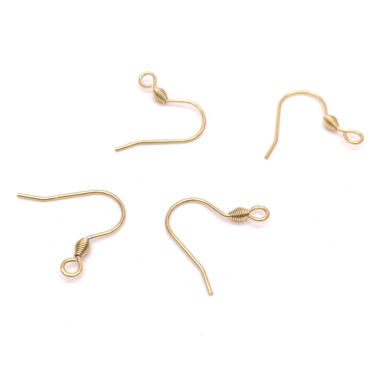 ステンレス製 ゴールド フックピアス 16mm 4個 2ペア拍卖