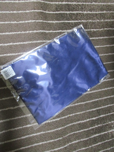 未使用 サテンシルク100% つぼみ枕カバー 紺 6色から選べます。拍卖