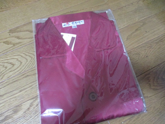 未使用 男性サテンシルク100% つぼみパジャマ 赤 L 身長165cm-170cm相当拍卖