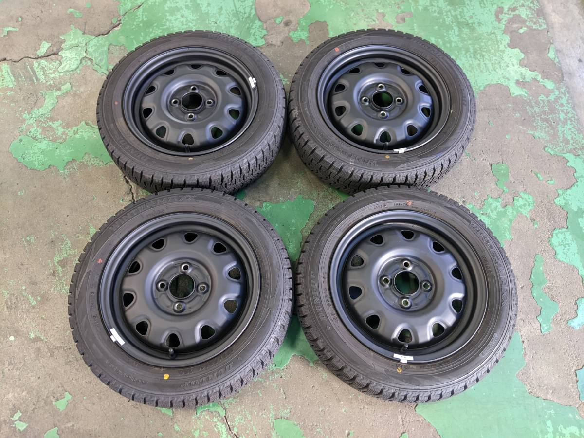 来店受け渡し歓迎♪155/65R14【ホンダ 軽自動車適合サイズ】 マッドブラックカスタム スタッドレスセットです。拍卖