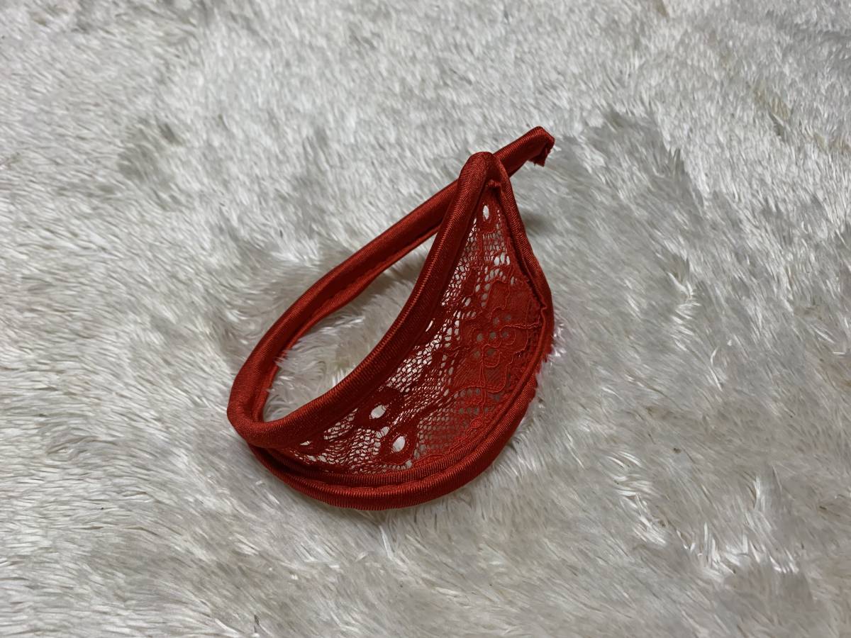 ★レディース用 赤レース柄入りCストリング★拍卖