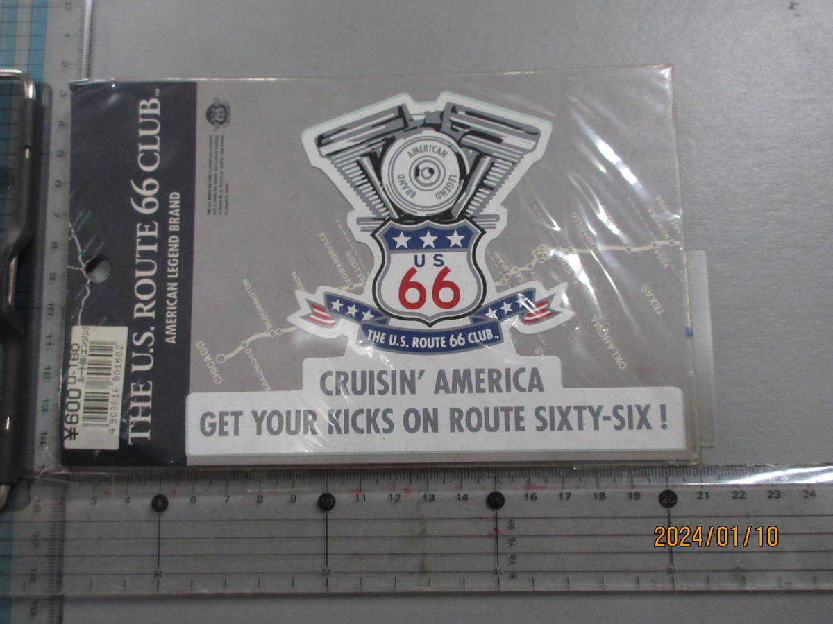 売切り US ROUTE66 CLOUB エンジン ステッカー スポンサー スーパーレア総品 当時物希少 限定品かも!拍卖